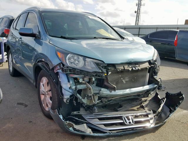 2HKRM3H79EH552962 - 2014 HONDA CR-V EXL TEAL photo 1