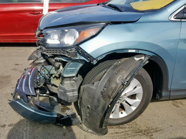 2HKRM3H79EH552962 - 2014 HONDA CR-V EXL TEAL photo 9