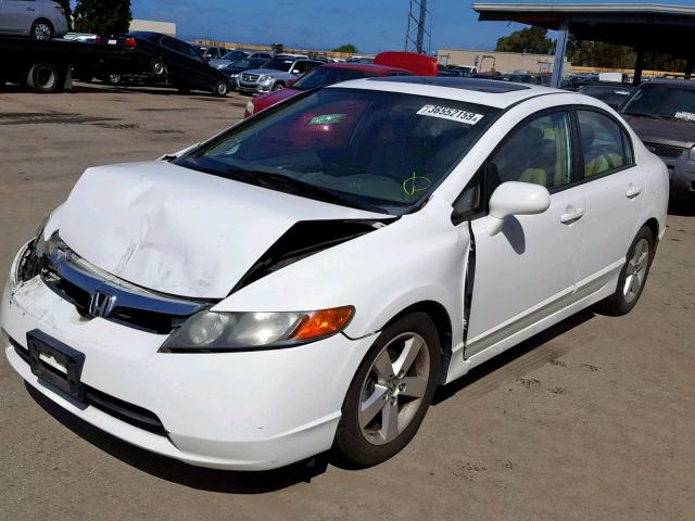 2HGFA16958H349716 - 2008 HONDA CIVIC EXL WHITE photo 2