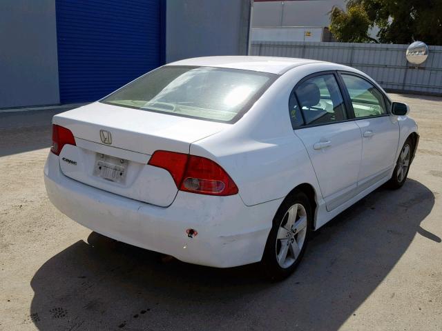 2HGFA16958H349716 - 2008 HONDA CIVIC EXL WHITE photo 4