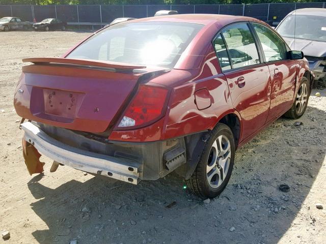 1G8AL52F05Z120985 - 2005 SATURN ION LEVEL RED photo 4