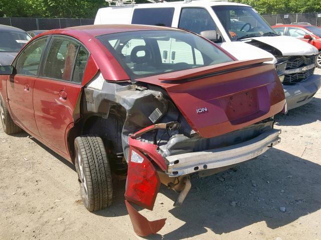 1G8AL52F05Z120985 - 2005 SATURN ION LEVEL RED photo 9
