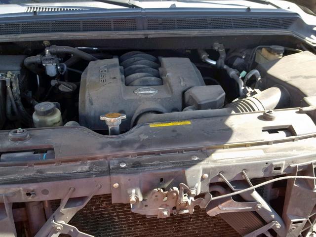 5N1AA08B45N729535 - 2005 NISSAN ARMADA SE GRAY photo 7