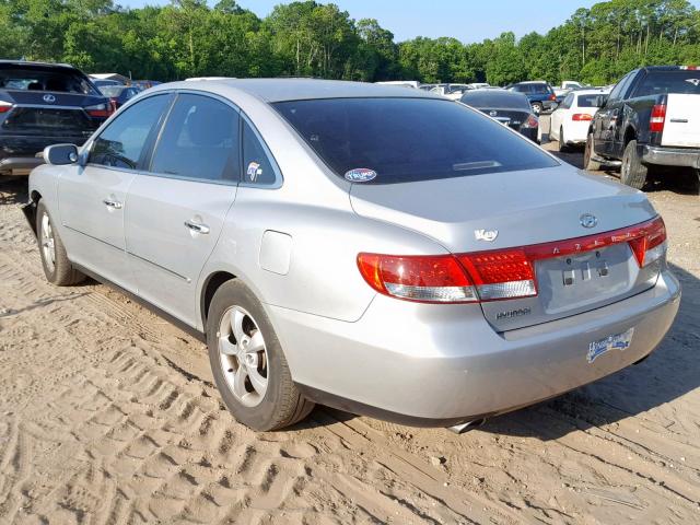 KMHFC46F66A073697 - 2006 HYUNDAI AZERA SE SILVER photo 3