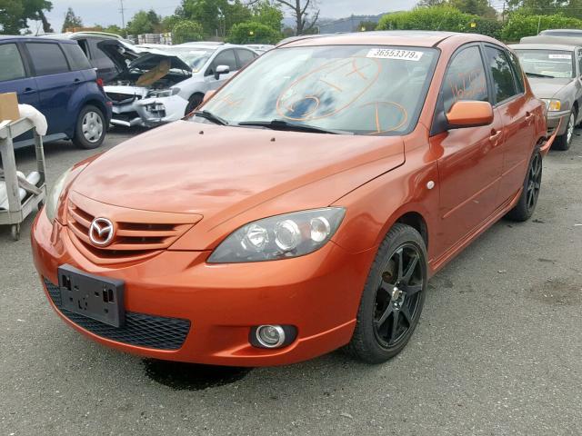 JM1BK143541139487 - 2004 MAZDA 3 HATCHBAC ORANGE photo 2