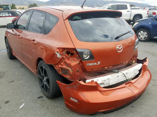 JM1BK143541139487 - 2004 MAZDA 3 HATCHBAC ORANGE photo 3