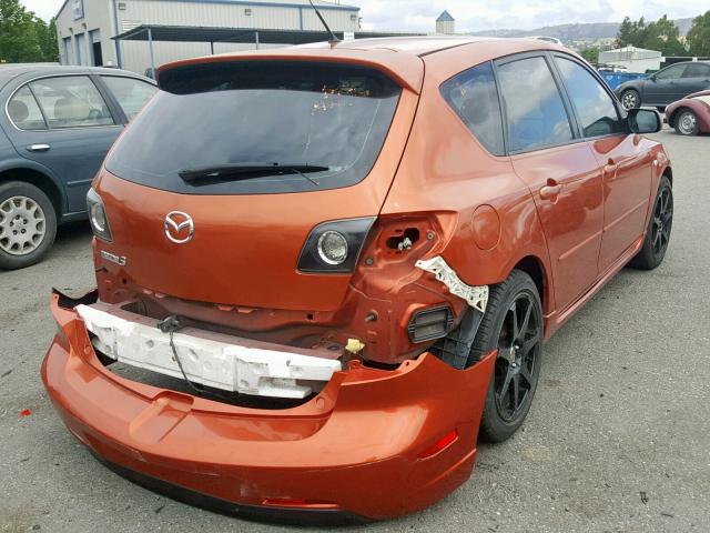 JM1BK143541139487 - 2004 MAZDA 3 HATCHBAC ORANGE photo 4