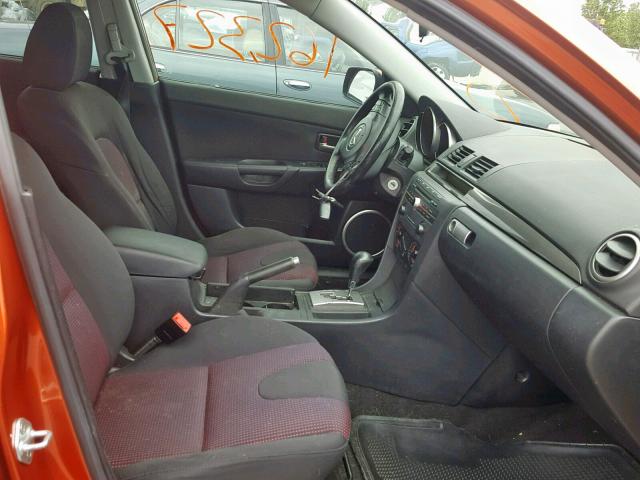 JM1BK143541139487 - 2004 MAZDA 3 HATCHBAC ORANGE photo 5