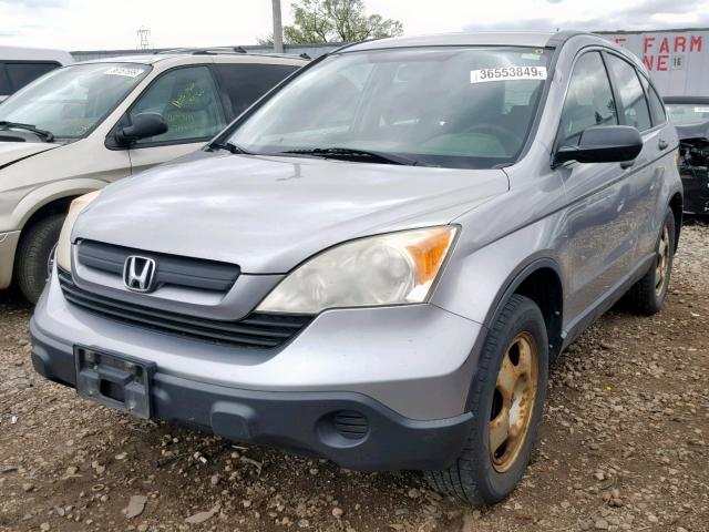 JHLRE383X7C022009 - 2007 HONDA CR-V LX SILVER photo 2