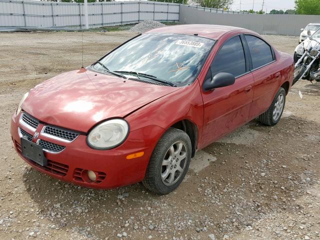 1B3ES46C35D272522 - 2005 DODGE NEON SX 2. MAROON photo 2