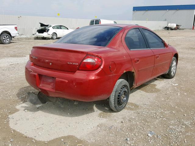 1B3ES46C35D272522 - 2005 DODGE NEON SX 2. MAROON photo 4