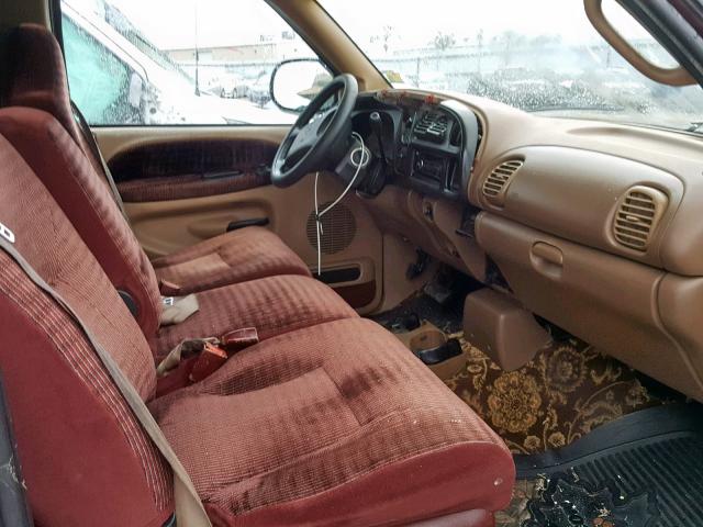 1B7MC33681J289456 - 2001 DODGE RAM 3500 BURGUNDY photo 5