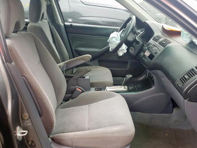 1HGES16445L013437 - 2005 HONDA CIVIC DX GRAY photo 5