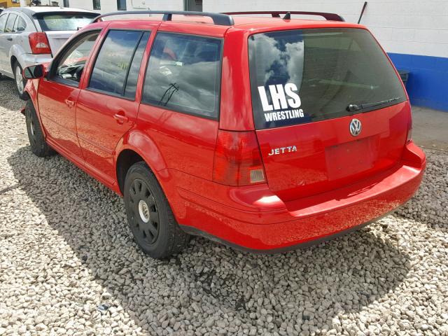 WVWRK61J83W455028 - 2003 VOLKSWAGEN JETTA GL RED photo 3