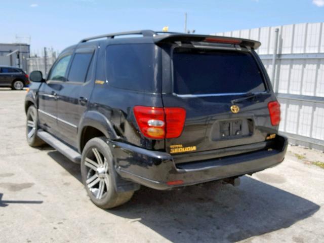 5TDZT38A91S025877 - 2001 TOYOTA SEQUOIA LI BLACK photo 3