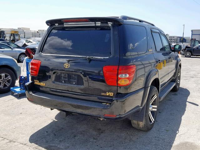 5TDZT38A91S025877 - 2001 TOYOTA SEQUOIA LI BLACK photo 4