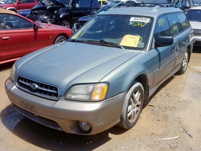 4S3BH675647645576 - 2004 SUBARU LEGACY OUT GREEN photo 2