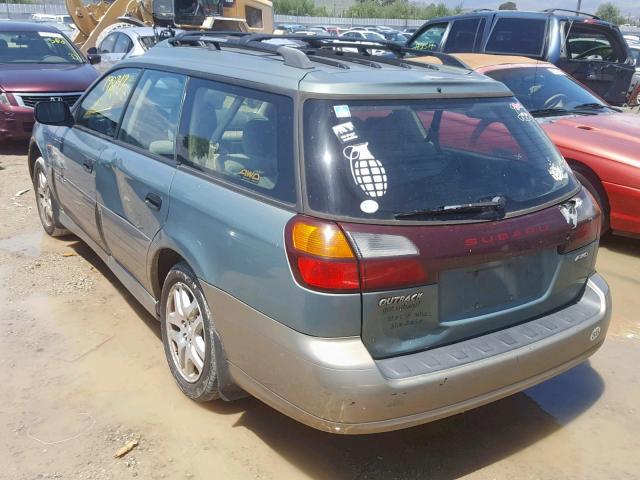 4S3BH675647645576 - 2004 SUBARU LEGACY OUT GREEN photo 3