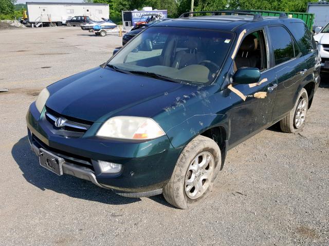 2HNYD18651H503603 - 2001 ACURA MDX TOURIN GREEN photo 2