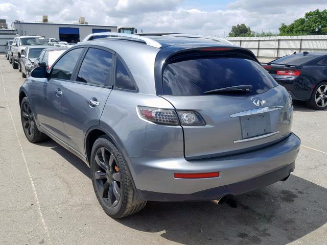 JNRAS08UX5X103916 - 2005 INFINITI FX35 GRAY photo 3