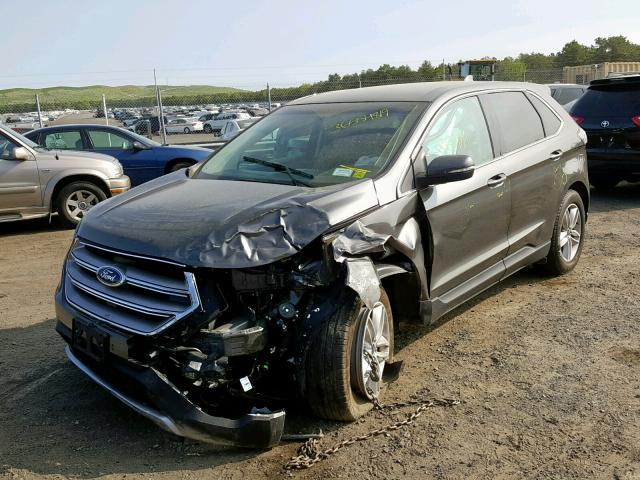 2FMTK4J83FBB94304 - 2015 FORD EDGE SEL BLACK photo 2