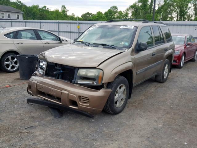 1GNDT13S132219139 - 2003 CHEVROLET TRAILBLAZE TAN photo 2