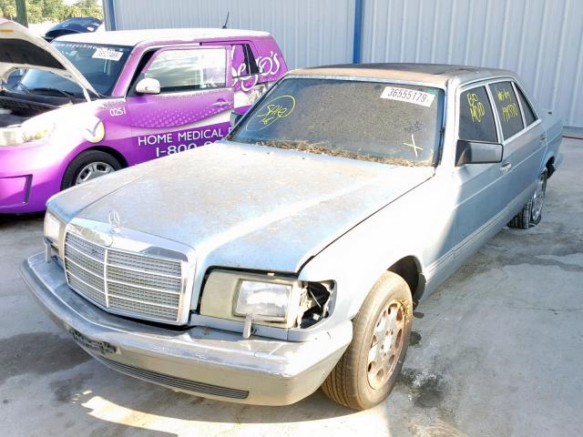 WDBCA35076A222562 - 1986 MERCEDES-BENZ 420 SEL BLUE photo 2