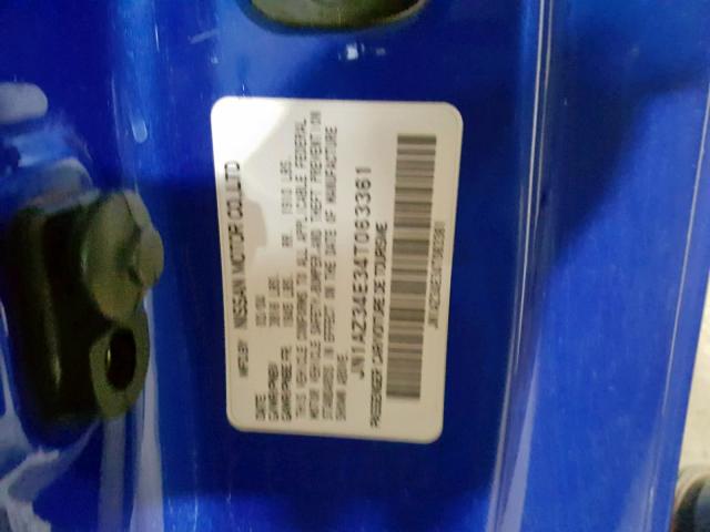 JN1AZ34E34T063361 - 2004 NISSAN 350Z COUPE BLUE photo 10