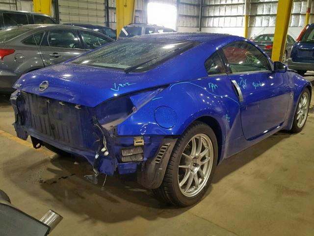 JN1AZ34E34T063361 - 2004 NISSAN 350Z COUPE BLUE photo 4