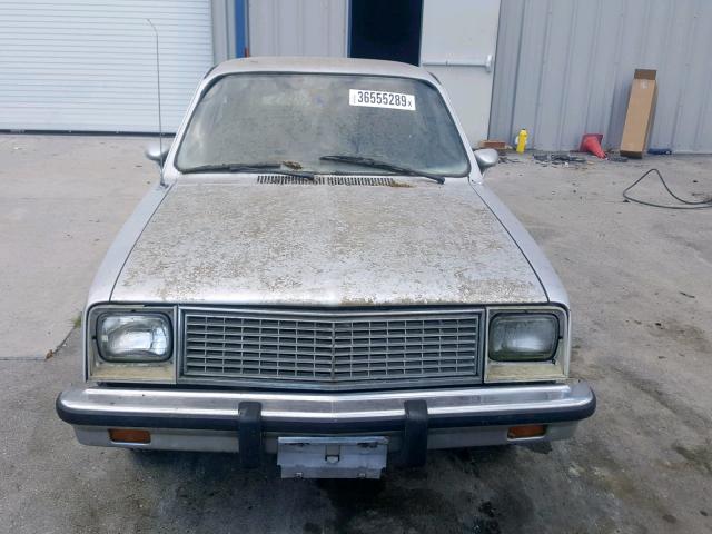 1G1AB08C5CY121084 - 1982 CHEVROLET CHEVETTE GRAY photo 9