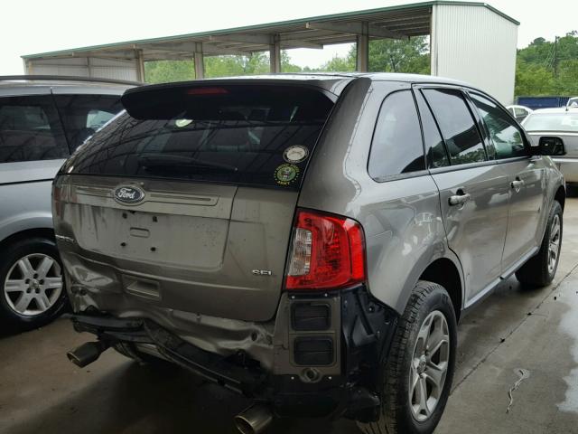 2FMDK3JC0DBA65081 - 2013 FORD EDGE SEL BROWN photo 4