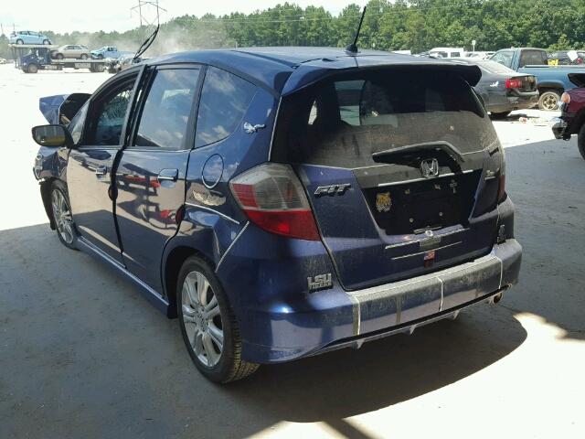 JHMGE88409S031402 - 2009 HONDA FIT BLUE photo 3