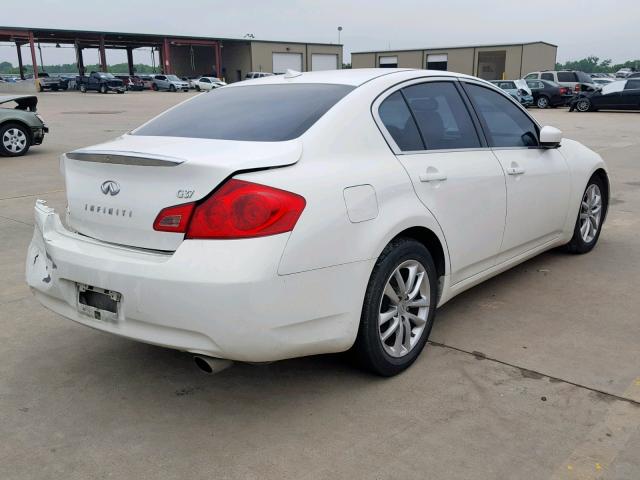 JNKCV61E89M013210 - 2009 INFINITI G37 BASE WHITE photo 4