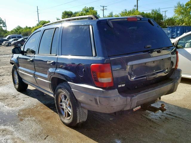 1J4GX48S64C113702 - 2004 JEEP GRAND CHER BLUE photo 3