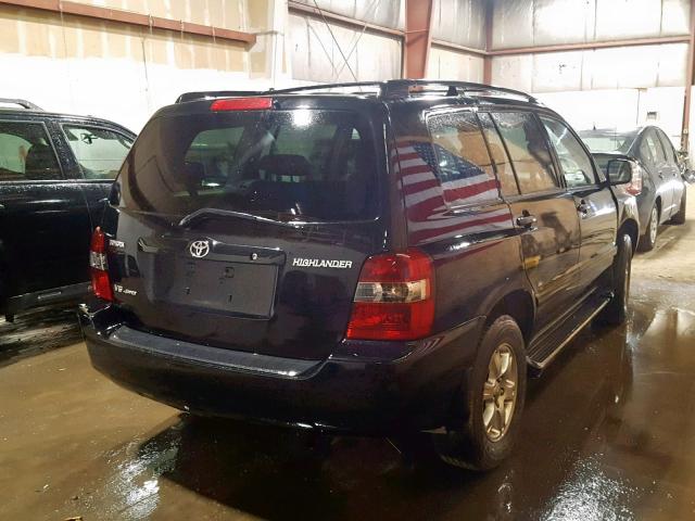 JTEEP21A840015223 - 2004 TOYOTA HIGHLANDER BLUE photo 4