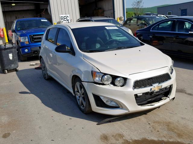 1G1JG6SB1E4143274 - 2014 CHEVROLET SONIC RS WHITE photo 1