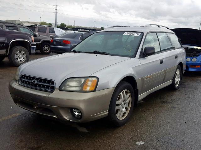 4S3BH675637617503 - 2003 SUBARU LEGACY OUT SILVER photo 2