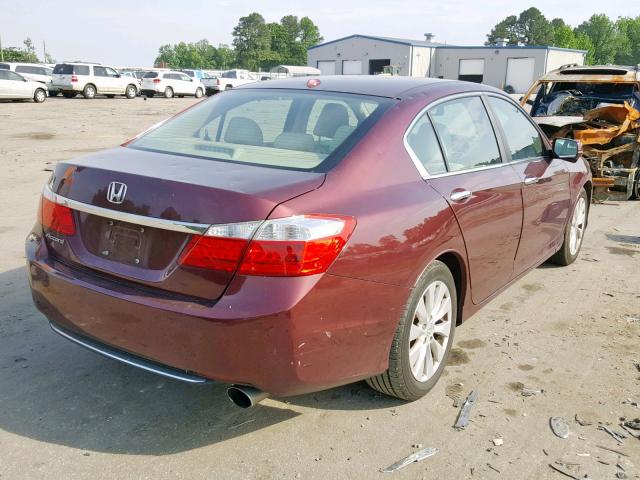 1HGCR2F86DA056781 - 2013 HONDA ACCORD EXL MAROON photo 4