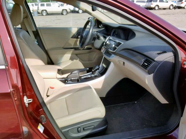 1HGCR2F86DA056781 - 2013 HONDA ACCORD EXL MAROON photo 5