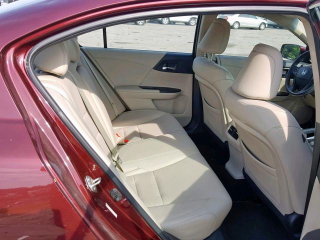 1HGCR2F86DA056781 - 2013 HONDA ACCORD EXL MAROON photo 6