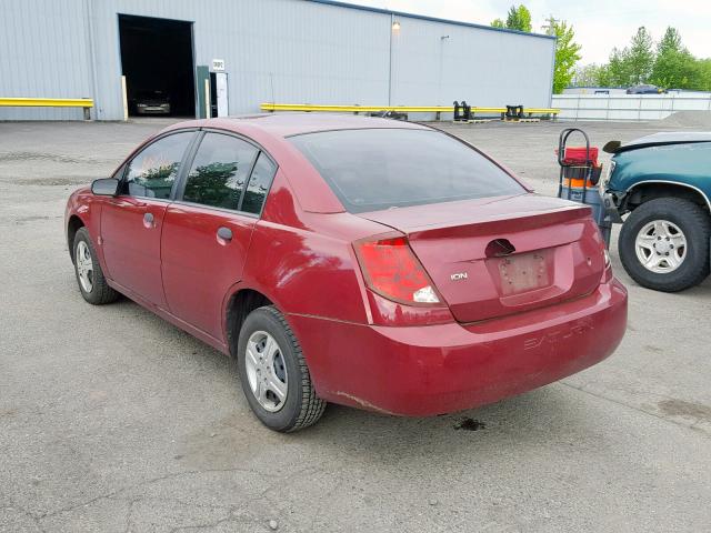 1G8AF52F84Z146188 - 2004 SATURN ION LEVEL RED photo 3