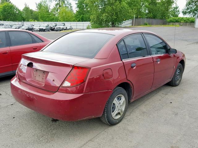 1G8AF52F84Z146188 - 2004 SATURN ION LEVEL RED photo 4