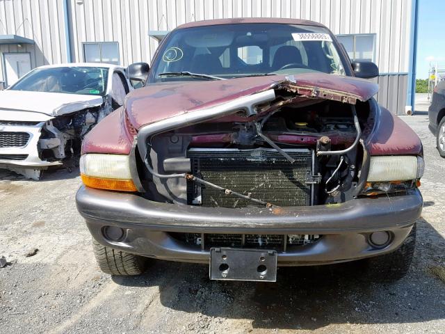 1B7GG12X72S602847 - 2002 DODGE DAKOTA BAS RED photo 9