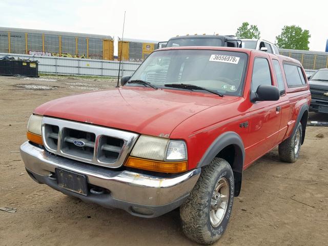 1FTZR15VXYPA67859 - 2000 FORD RANGER SUP RED photo 2
