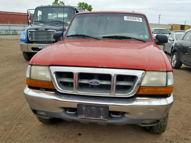 1FTZR15VXYPA67859 - 2000 FORD RANGER SUP RED photo 9