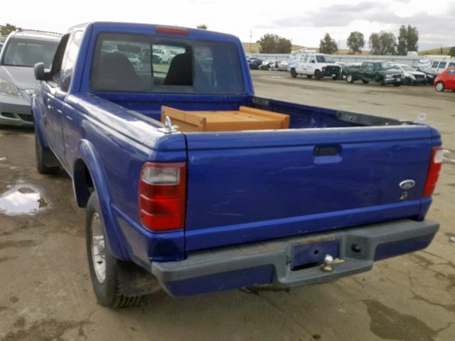 1FTYR44V23PA49119 - 2003 FORD RANGER SUP BLUE photo 3