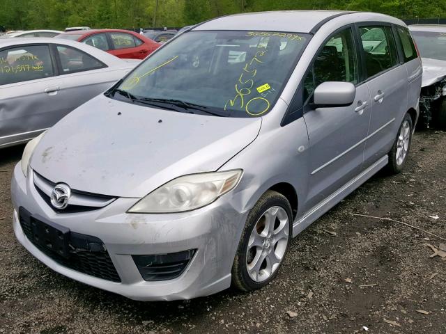 JM1CR29L690331707 - 2009 MAZDA 5 SILVER photo 2