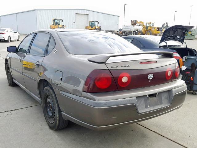 2G1WH55K729387142 - 2002 CHEVROLET IMPALA LS BROWN photo 3