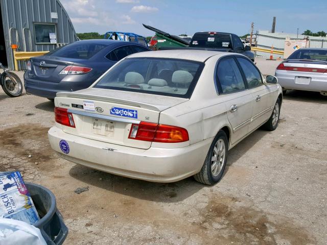 KNAGD126325164579 - 2002 KIA OPTIMA MAG CREAM photo 4