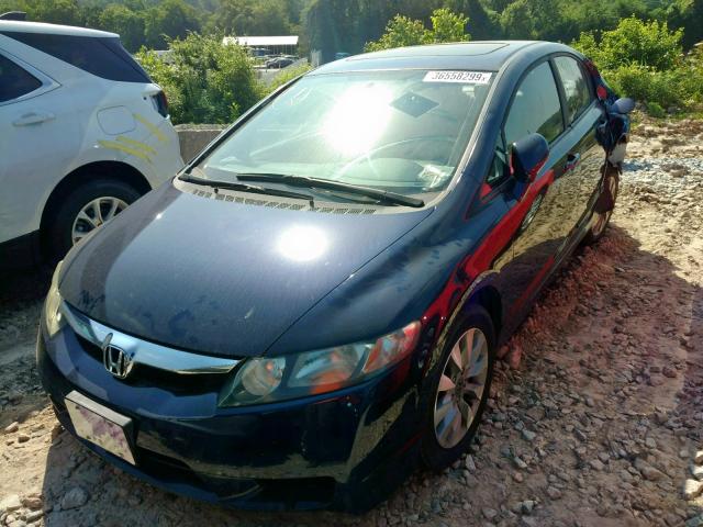 19XFA1F95AE001432 - 2010 HONDA CIVIC EXL BLUE photo 2